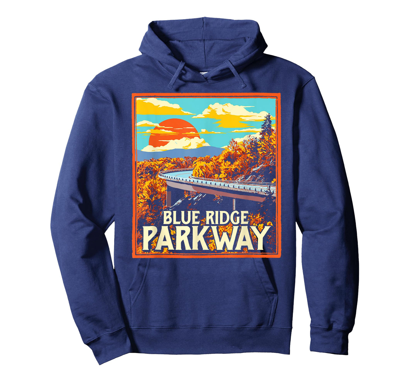 Blue Ridge Parkway Vintage Poster Style Retro Graphic T-Shirt