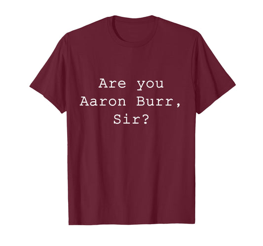 "Are You Aaron Burr, Sir" T-Shirt