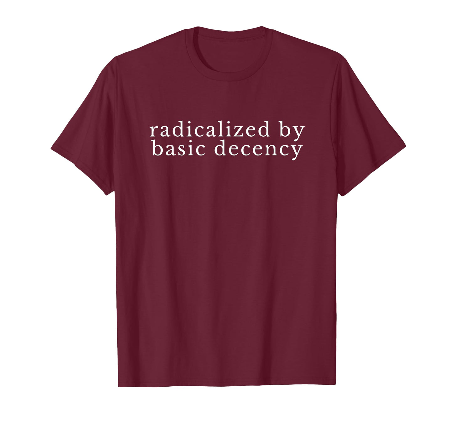 Radicalized by Basic Decency Funny Democracy Women Men T-Shirt