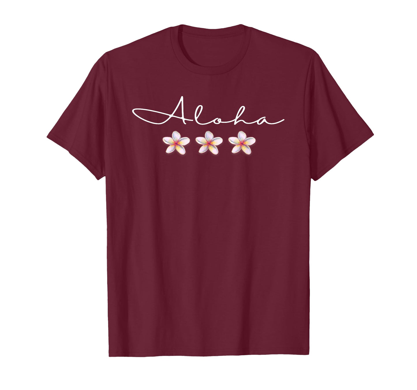 "Aloha" Plumeria Hawaiian Vacation Luau Party T-Shirt