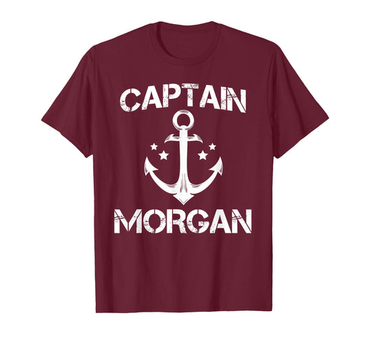 CAPTAIN MORGAN Funny Birthday Personalised Surname Clan Gift T-Shirt