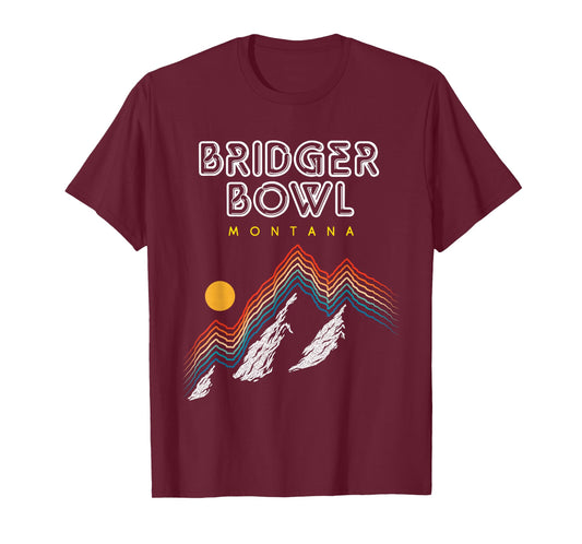 Bridger Bowl, Montana - USA Ski Resort 1980s Retro T-Shirt