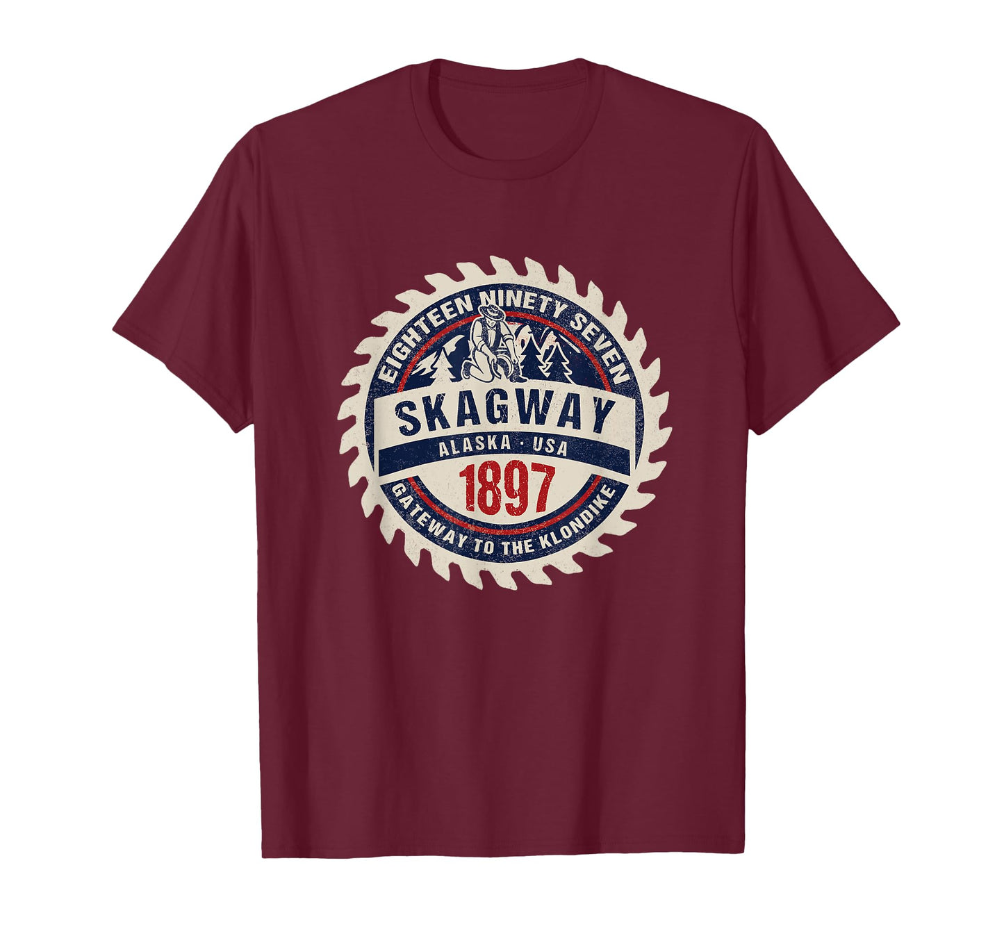 Skagway Alaska Historic Gold Rush Town Vacation Souvenir T-Shirt