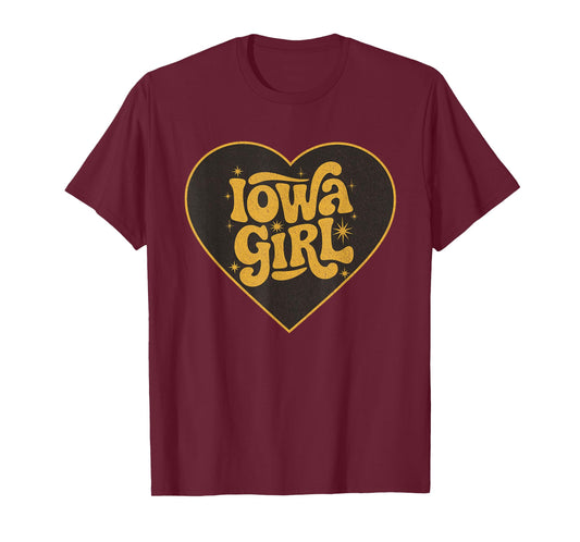 Retro Iowa Girl Heart Throwback Iowa Girls T-Shirt