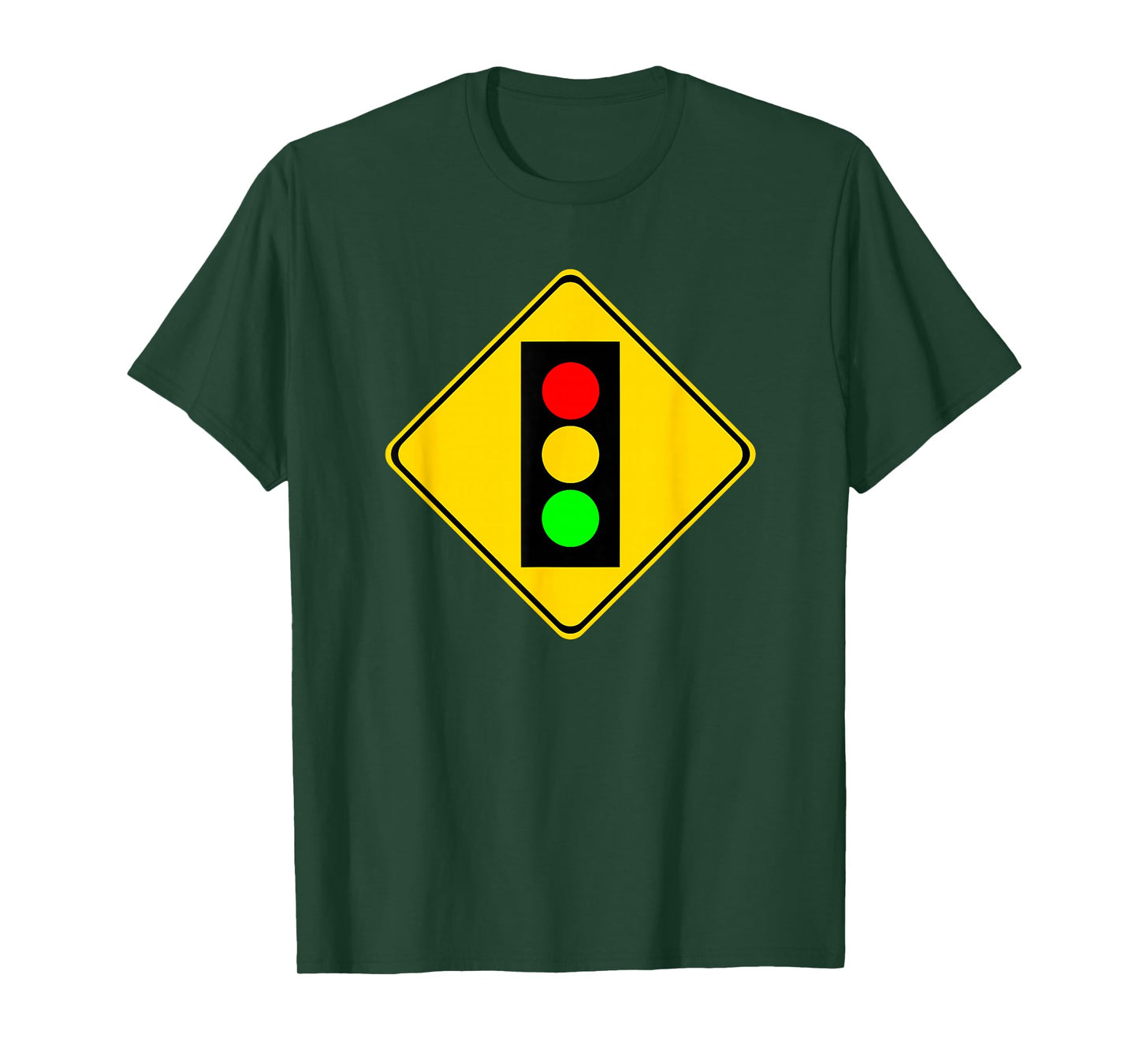 Stop Light Ahead Caution Road Sign T-Shirt