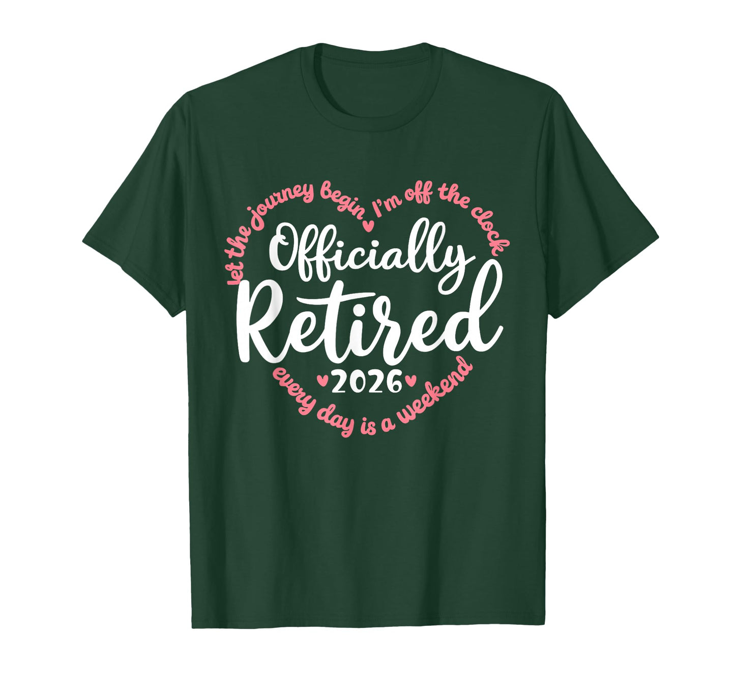 Officially Retired 2026 Heart Shirt for Women Retirement T-Shirt
