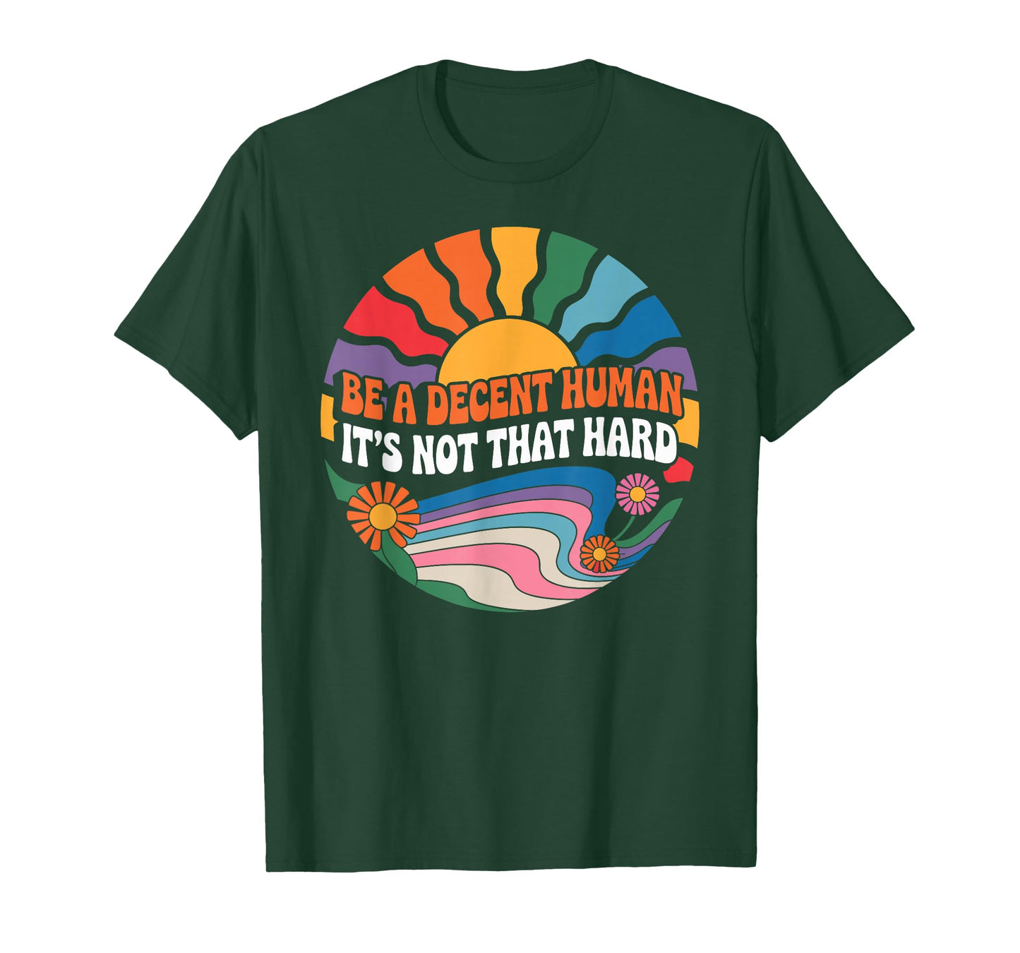Funny LGBT Heart Be A Decent Human It's Not That Hard T-Shirt