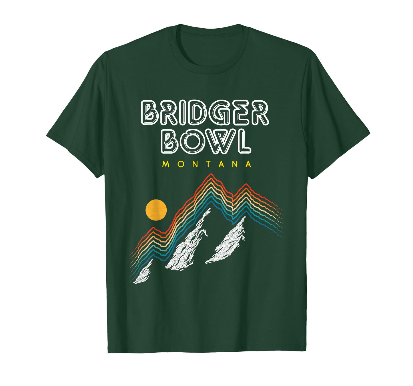 Bridger Bowl, Montana - USA Ski Resort 1980s Retro T-Shirt