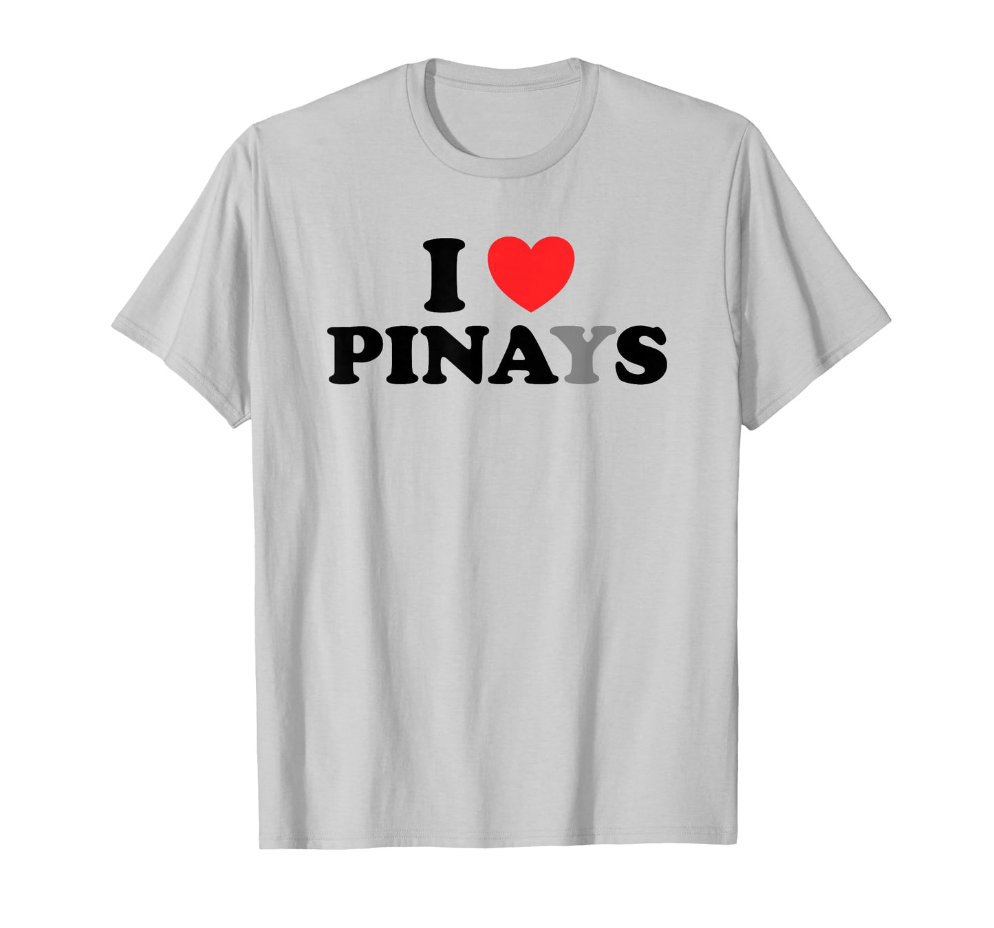 I Love Pinays Filipino Pride Bold Heart Statement Design T-Shirt