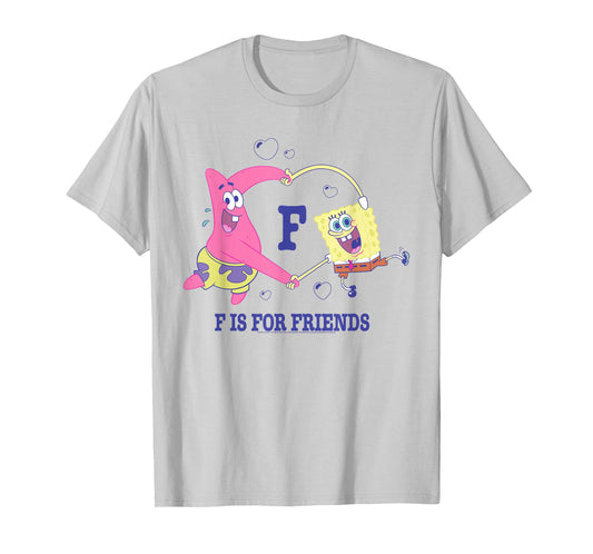 SpongeBob SquarePants F is for Friends Heart Cartoon T-Shirt