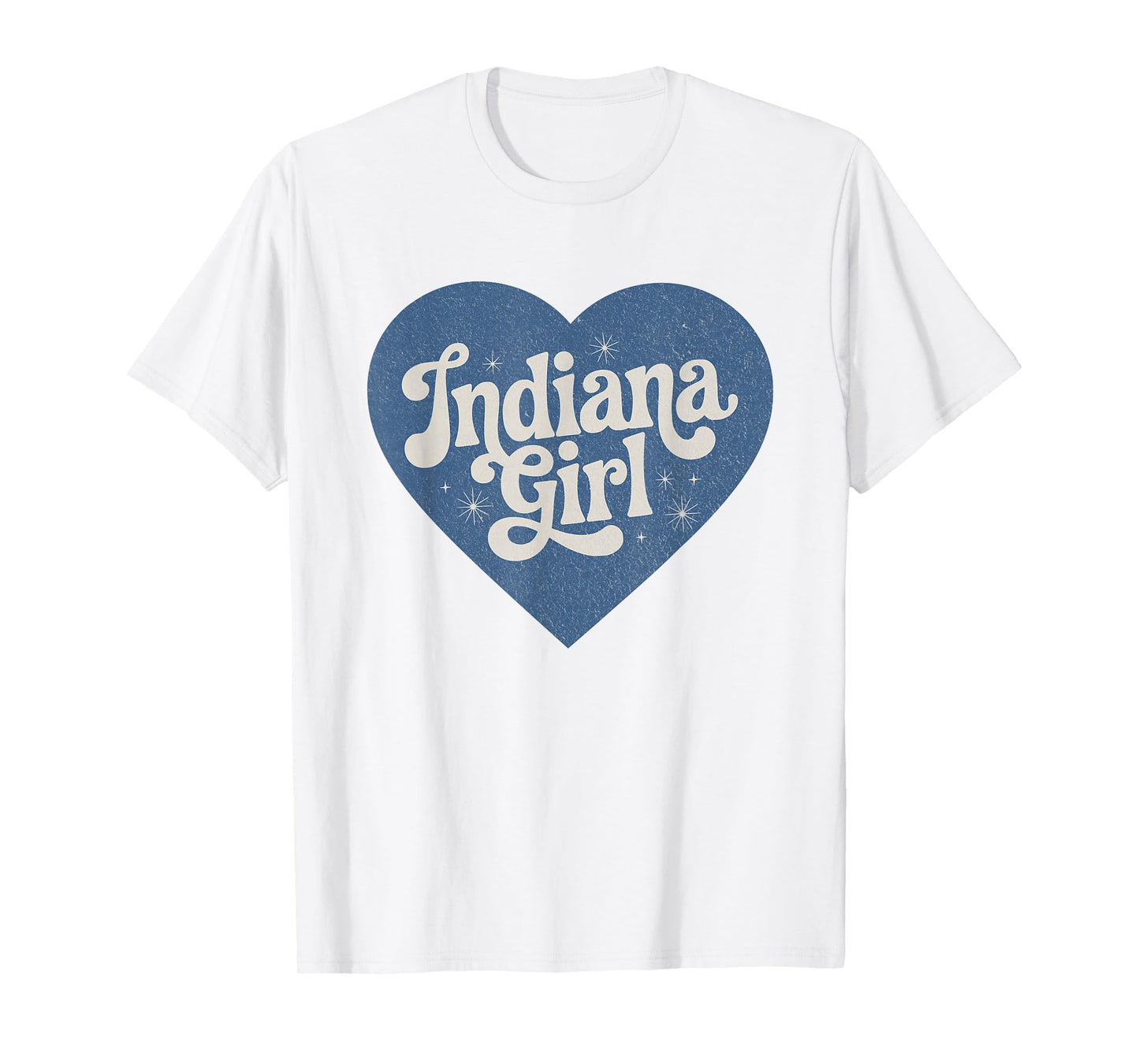 Retro Indiana Heart Home Pride Indiana Girl T-Shirt