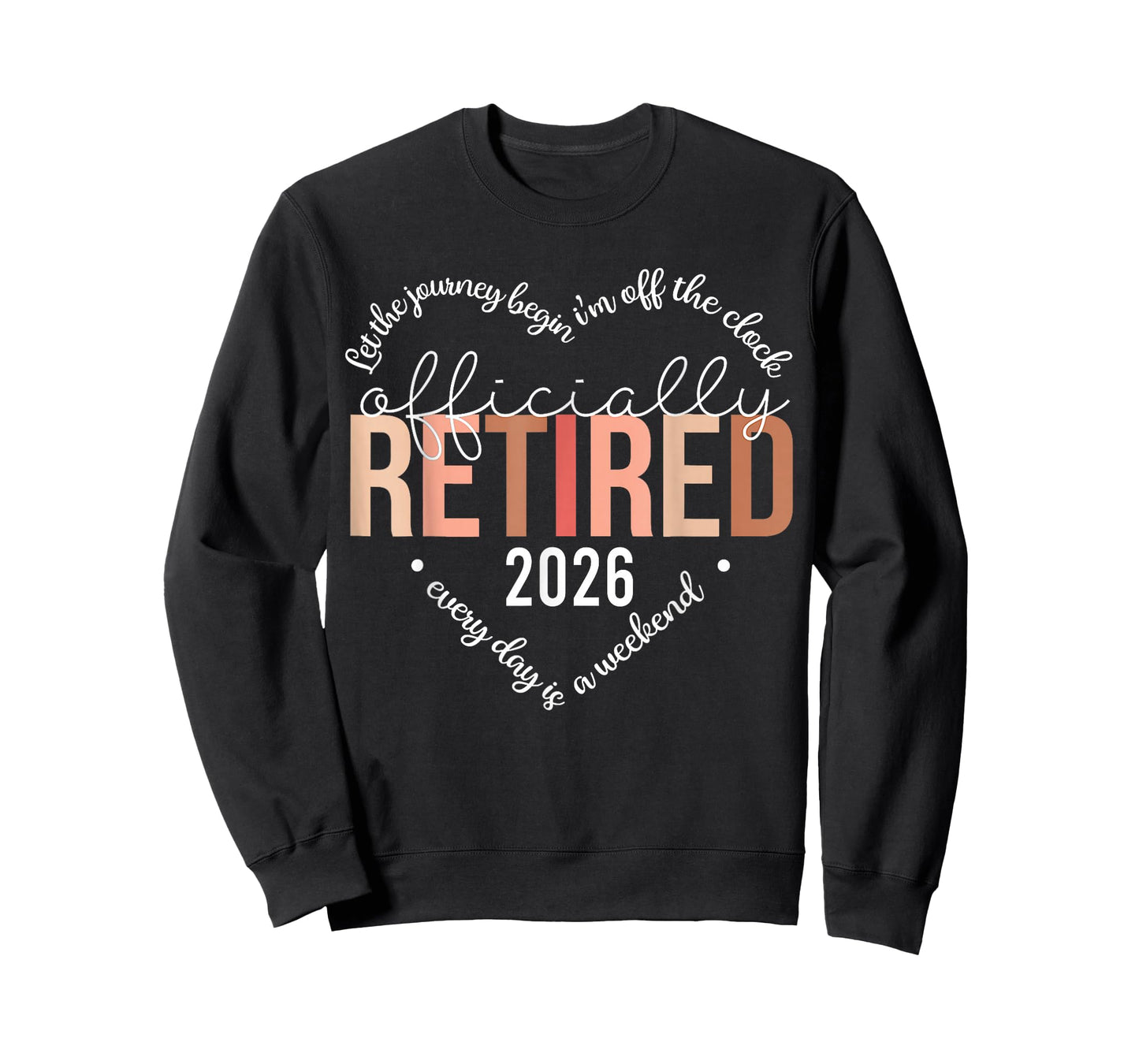 Officially Retired 2026 Heart Shirt for Women Retirement T-Shirt