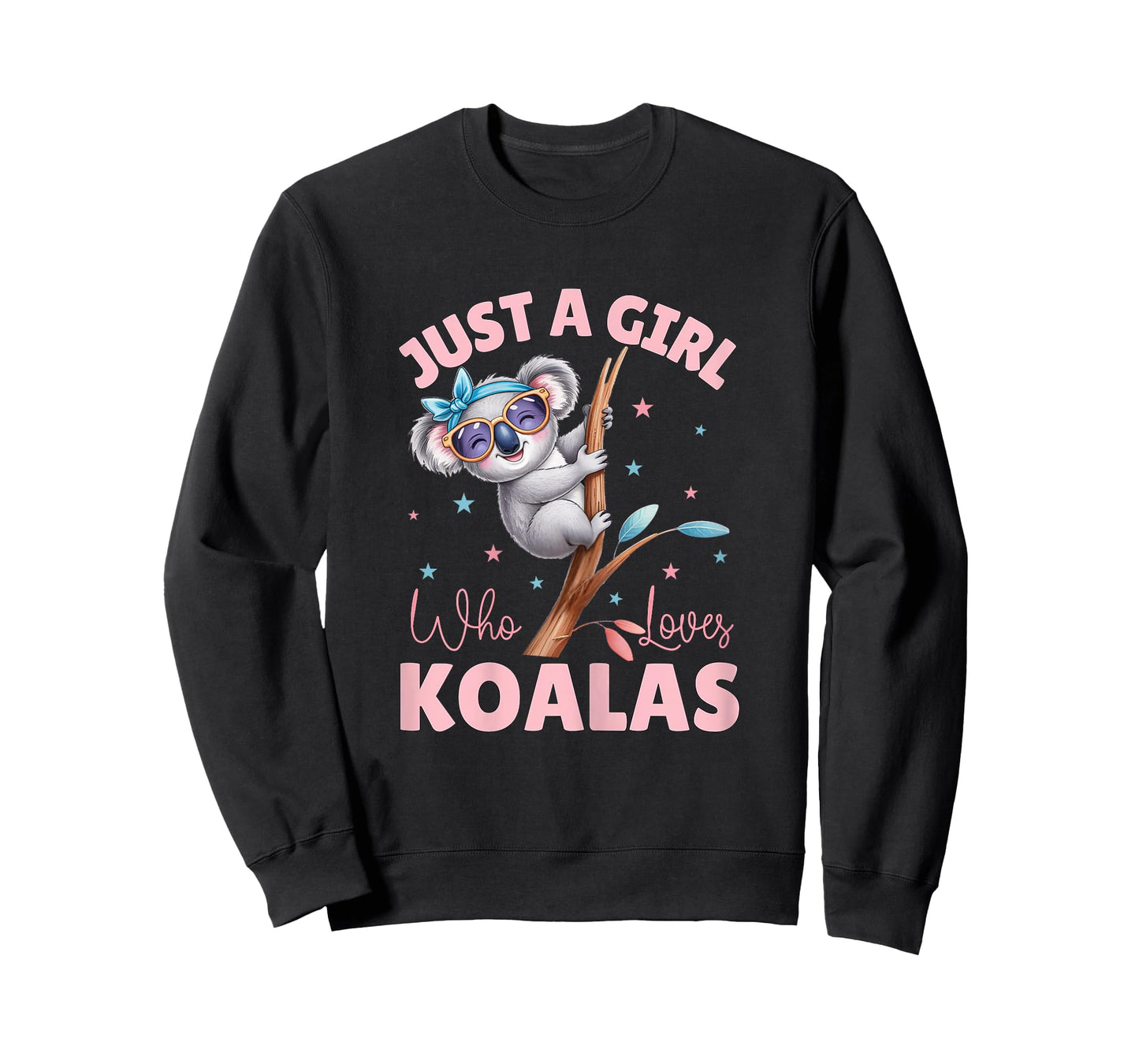 Just A Girl Who Loves Koalas Cute Koala With Bow And Glasses T-Shirt