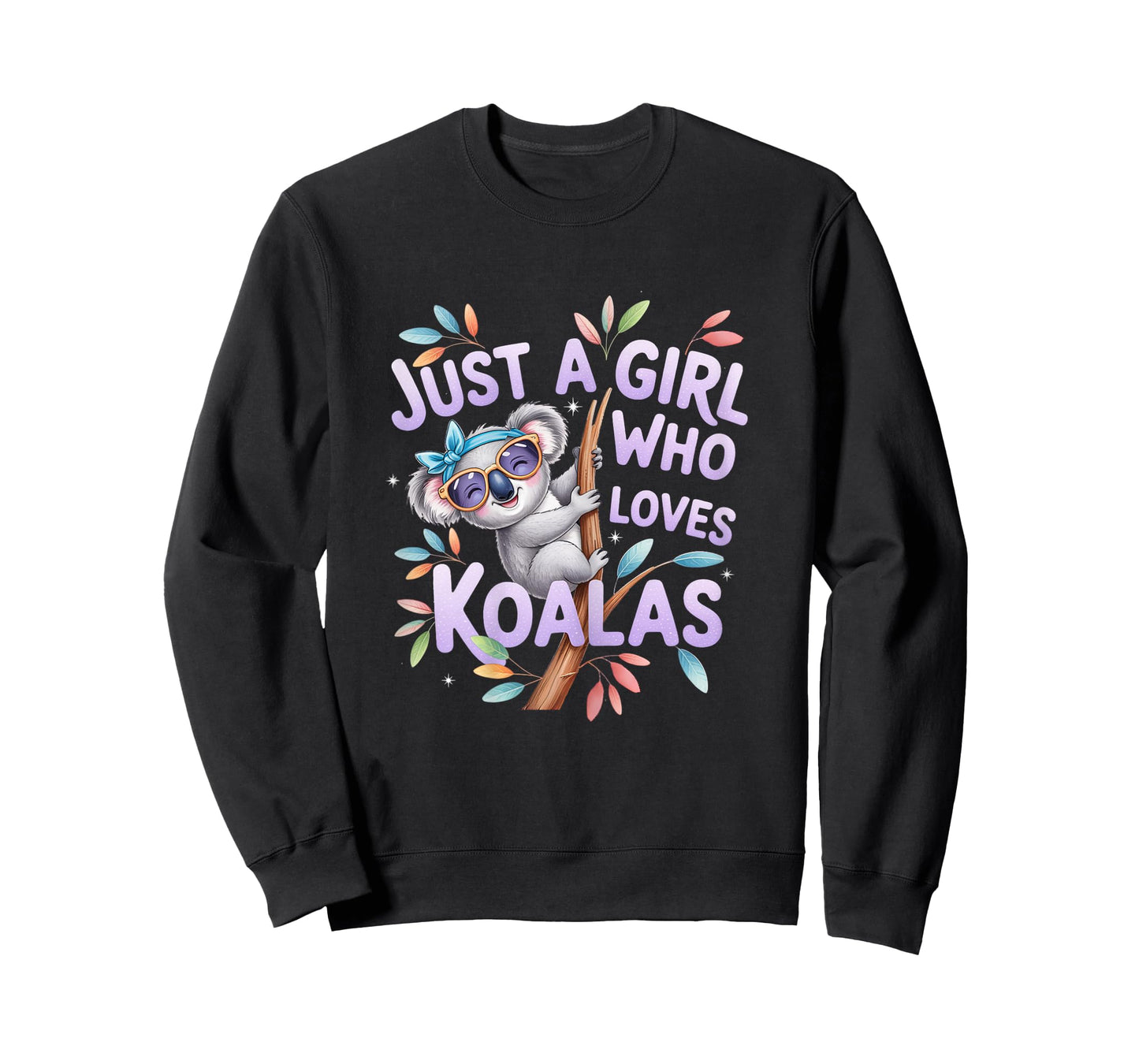 Just A Girl Who Loves Koalas Cute Koala Wearing Glasses T-Shirt