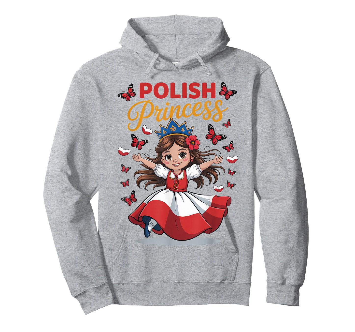 Polish Princess Cute Girl with Crown for Girls T-Shirt