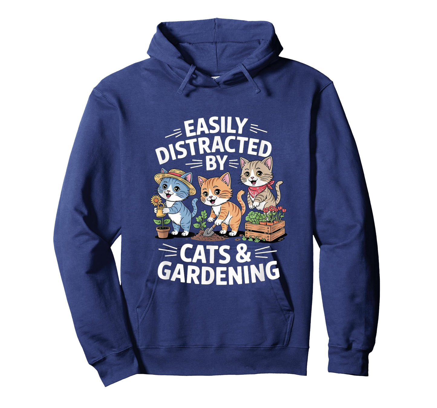 Easy to Distract by Cats and Gardening Gardeners Women T-Shirt