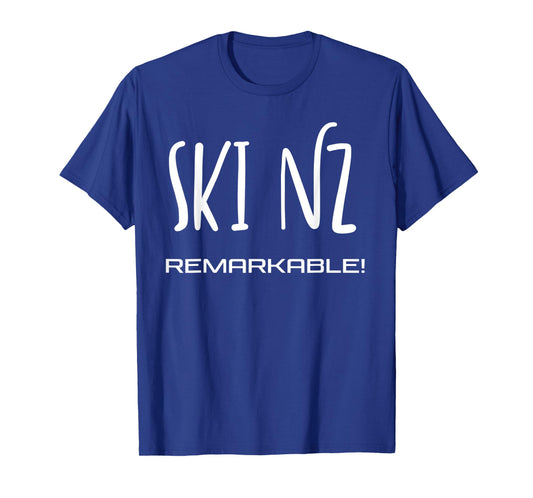 Ski New Zealand - the Remarkables Queenstown Text Design T-Shirt
