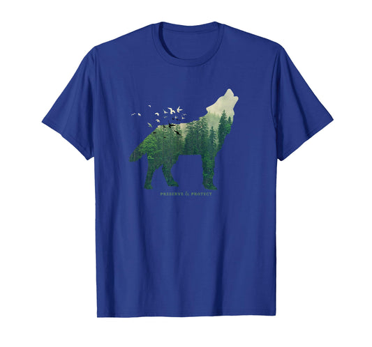 Vintage National Park Wolf Preserve & Protect Nature T-Shirt