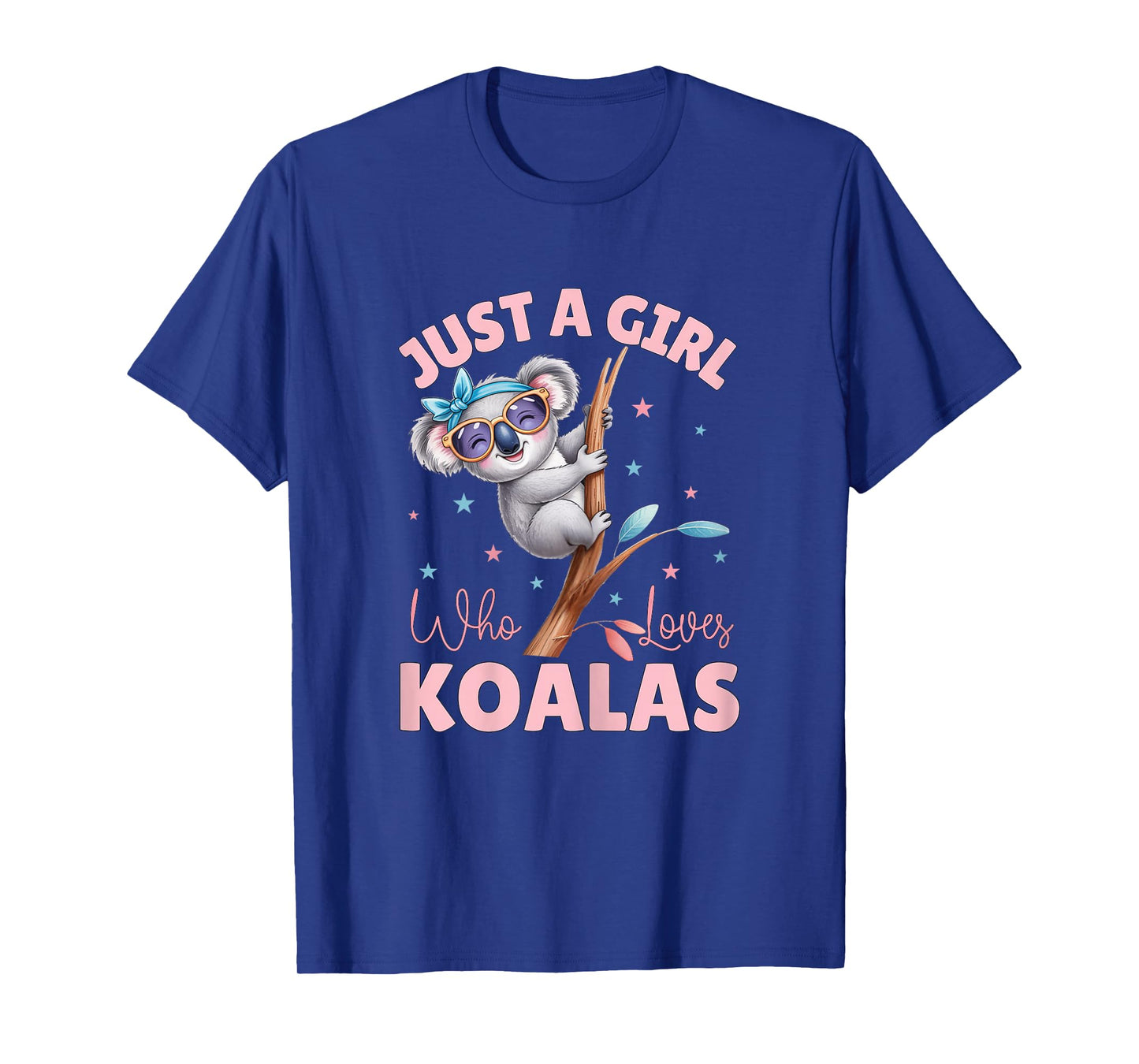 Just A Girl Who Loves Koalas Cute Koala With Bow And Glasses T-Shirt