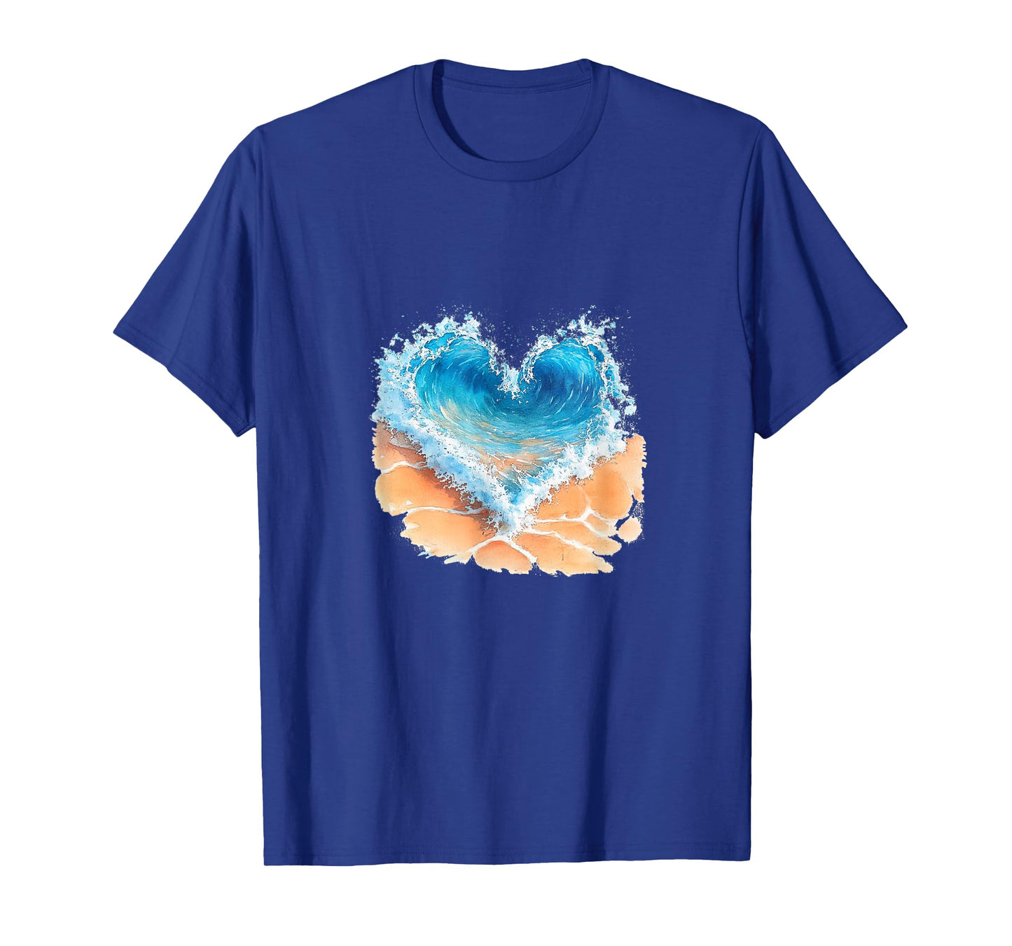 Wave - Water - Beach - Heart - Summer Vibes, Summer Vacation T-Shirt