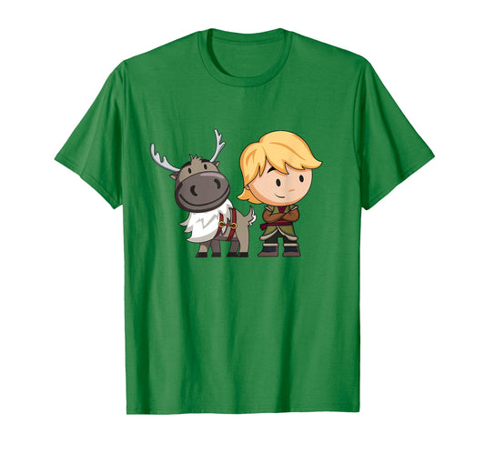 Disney Frozen 2 Sven and Kristoff Chibi Art T-Shirt