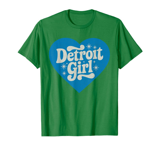 Retro Detroit Girls Heart Cute Detroit Girl T-Shirt