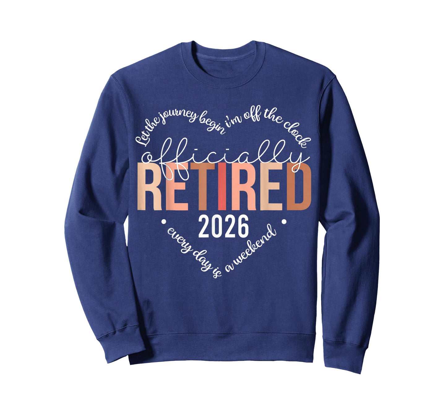 Officially Retired 2026 Heart Shirt for Women Retirement T-Shirt