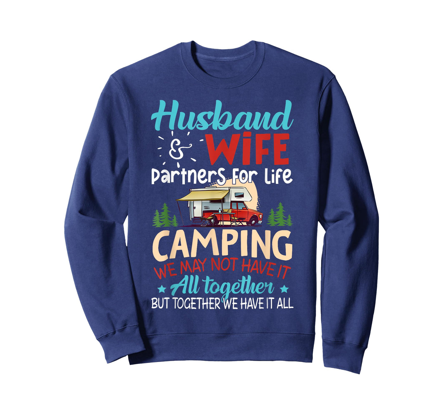 Husband and Wife Camping Partners For Life Camping T-Shirt