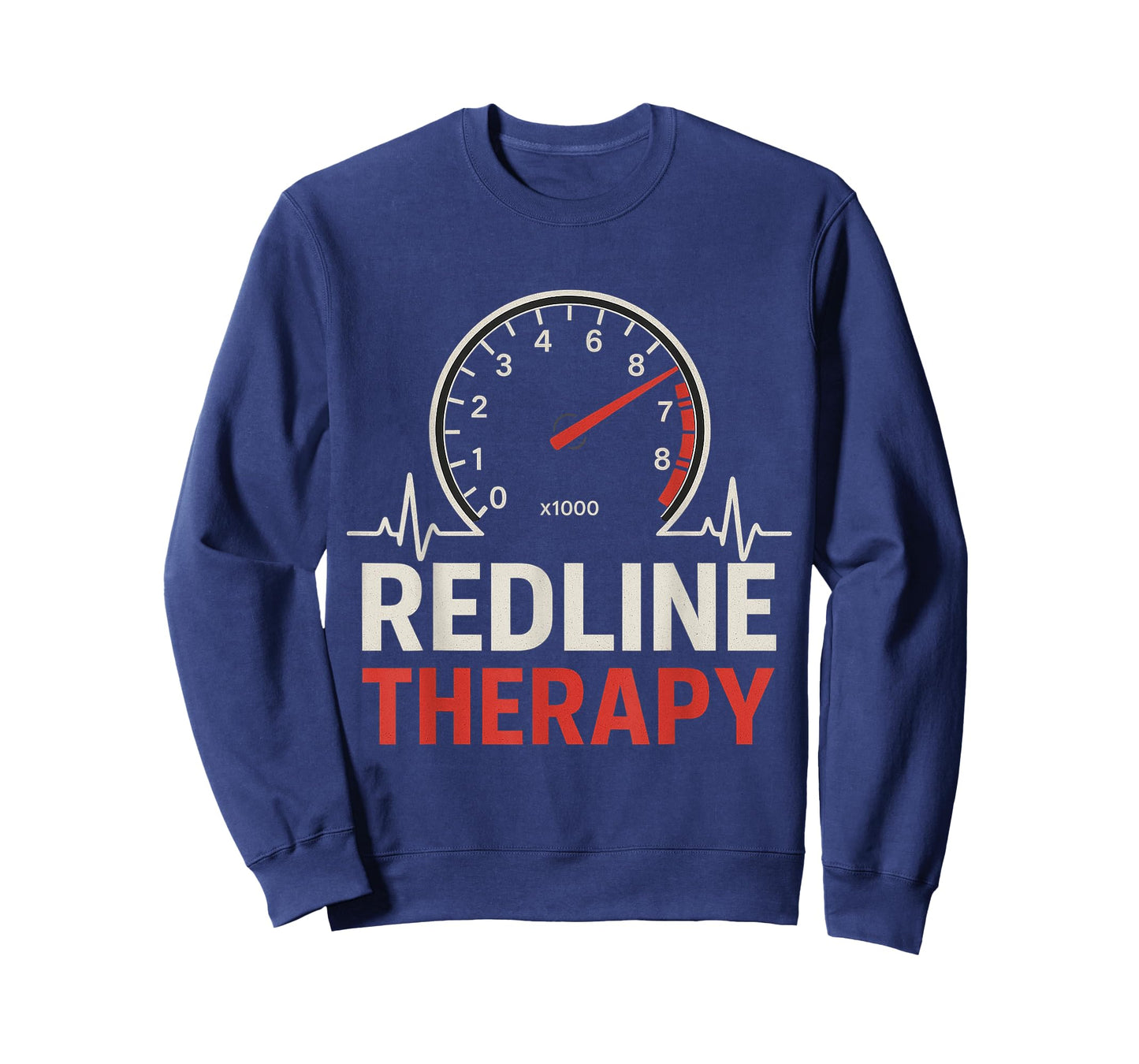Redline Therapy Tachometer Heartbeat Track Day Racing T-Shirt