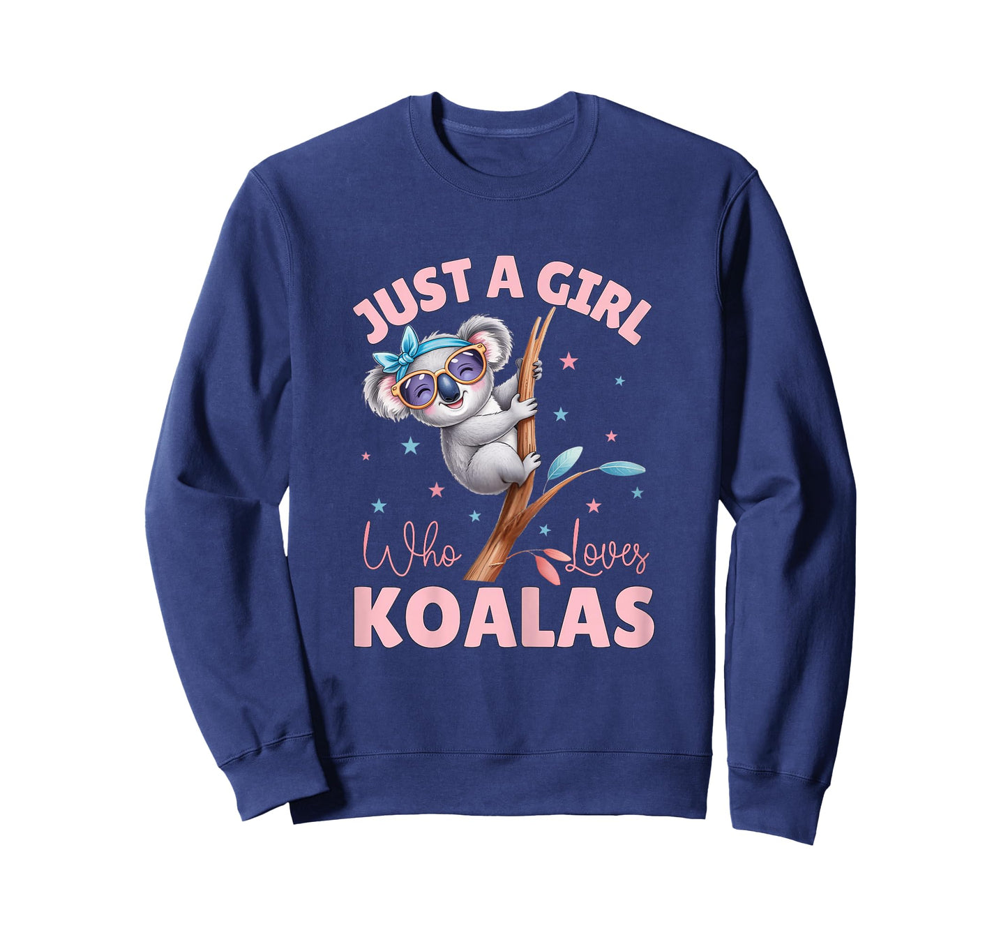 Just A Girl Who Loves Koalas Cute Koala With Bow And Glasses T-Shirt