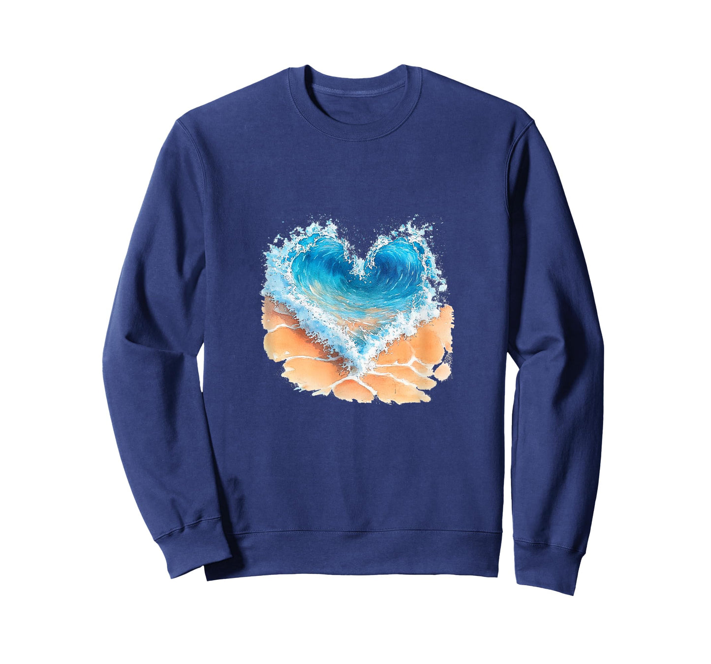 Wave - Water - Beach - Heart - Summer Vibes, Summer Vacation T-Shirt