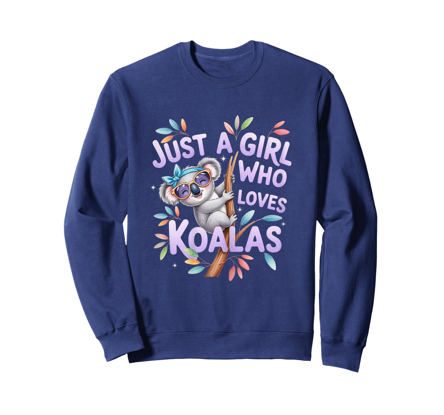 Just A Girl Who Loves Koalas Cute Koala Wearing Glasses T-Shirt