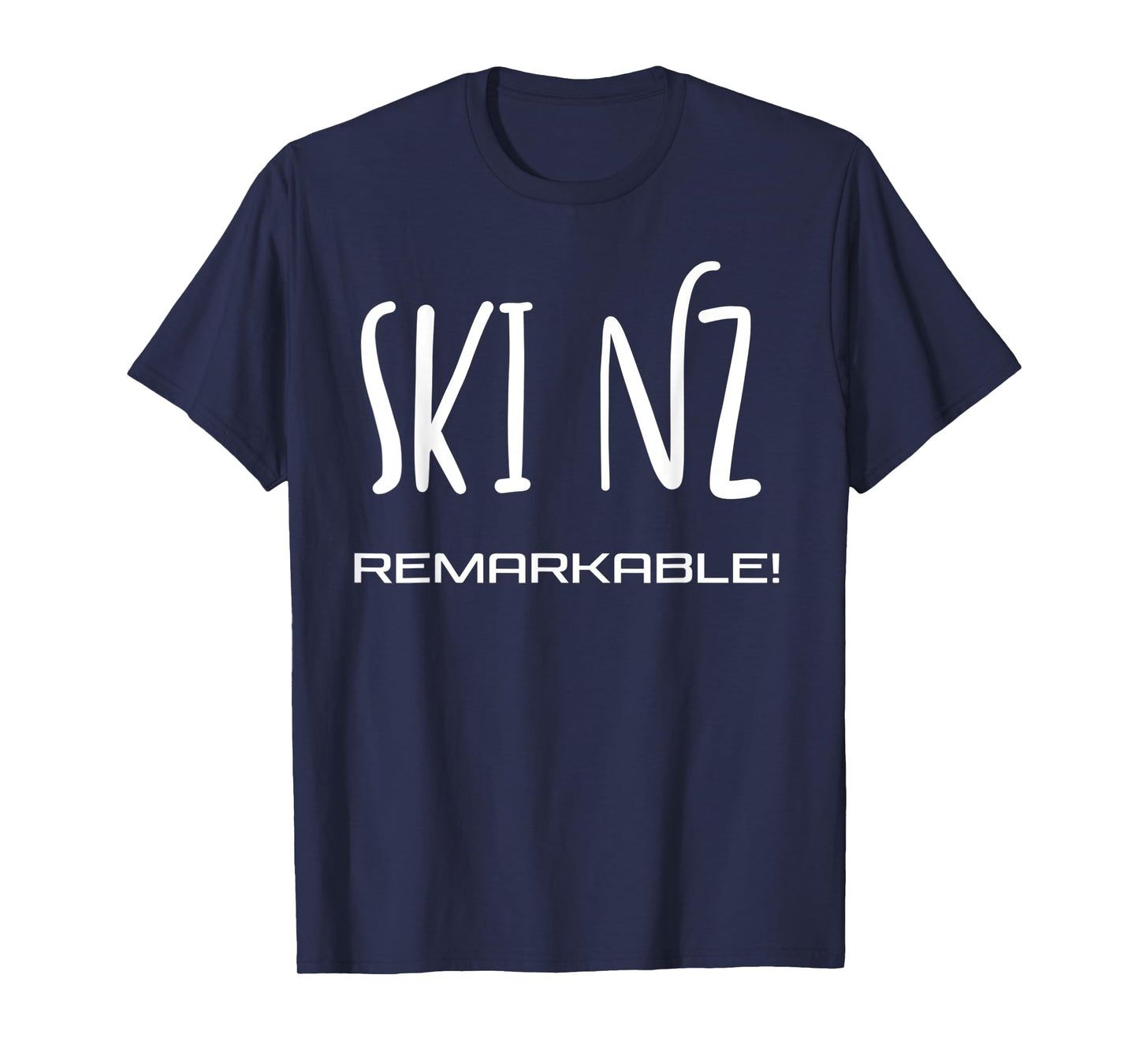 Ski New Zealand - the Remarkables Queenstown Text Design T-Shirt