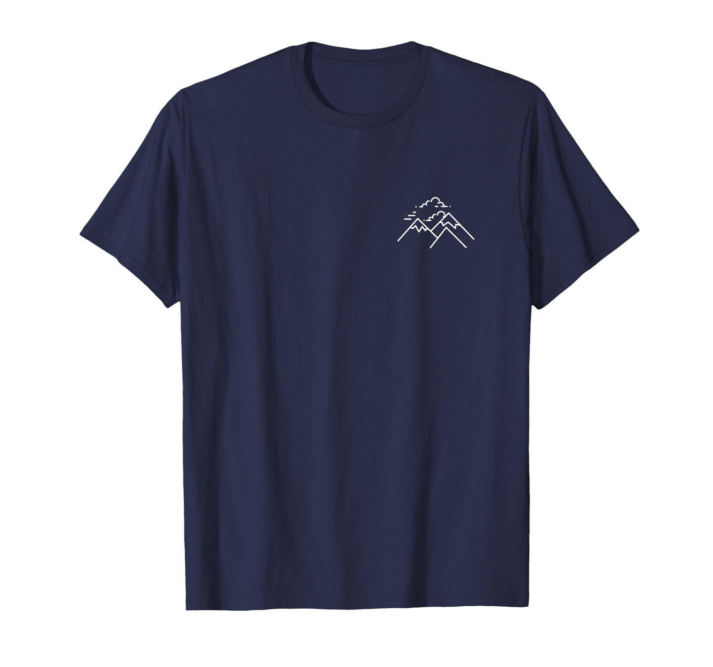 Mountains Nature Badge Patch Line Art Icon Outline Gift T-Shirt