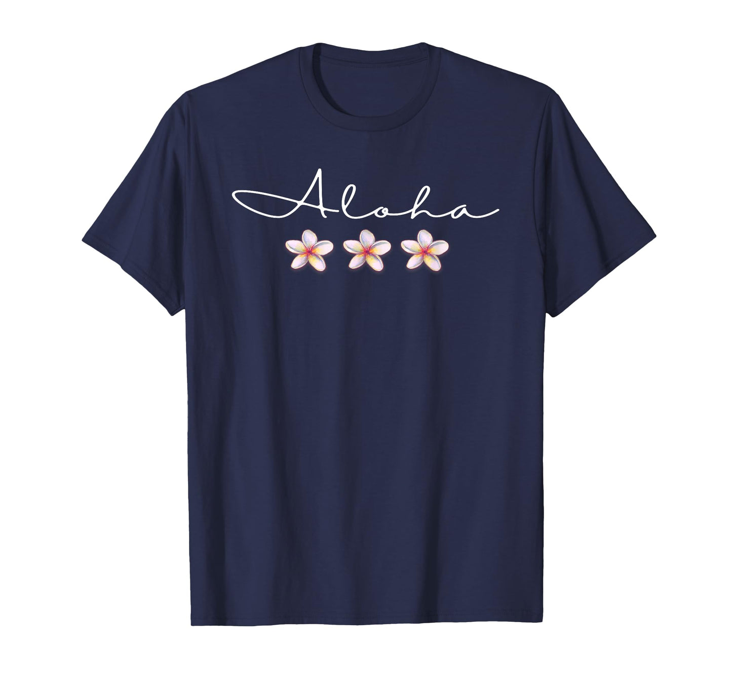 "Aloha" Plumeria Hawaiian Vacation Luau Party T-Shirt