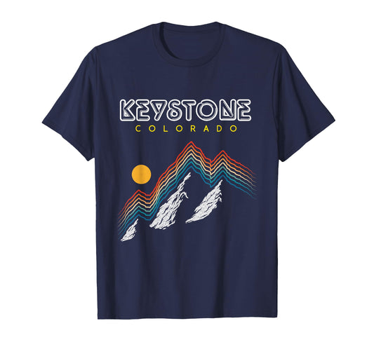 Keystone, Colorado - USA Ski Resort 1980s Retro T-Shirt