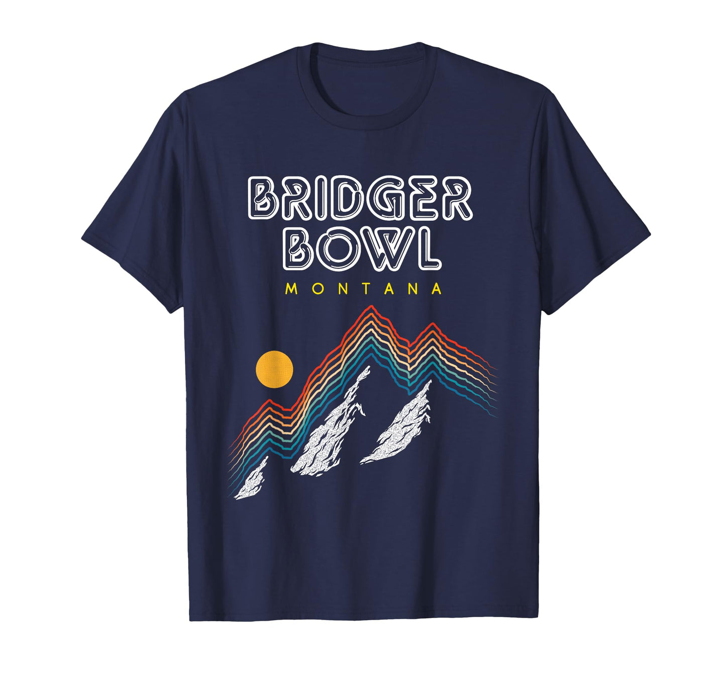 Bridger Bowl, Montana - USA Ski Resort 1980s Retro T-Shirt
