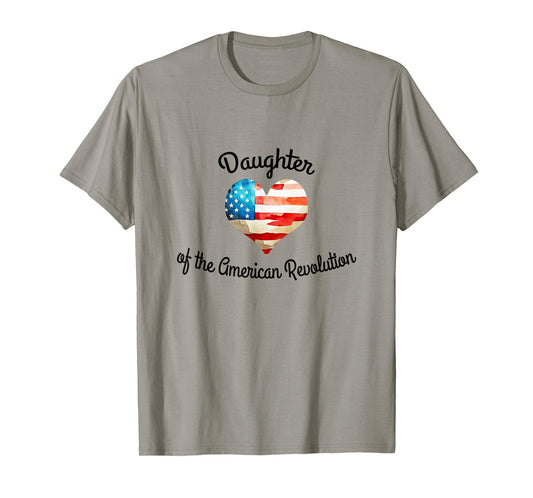 Daughters American Revolution DAR History USA Heart lineage T-Shirt