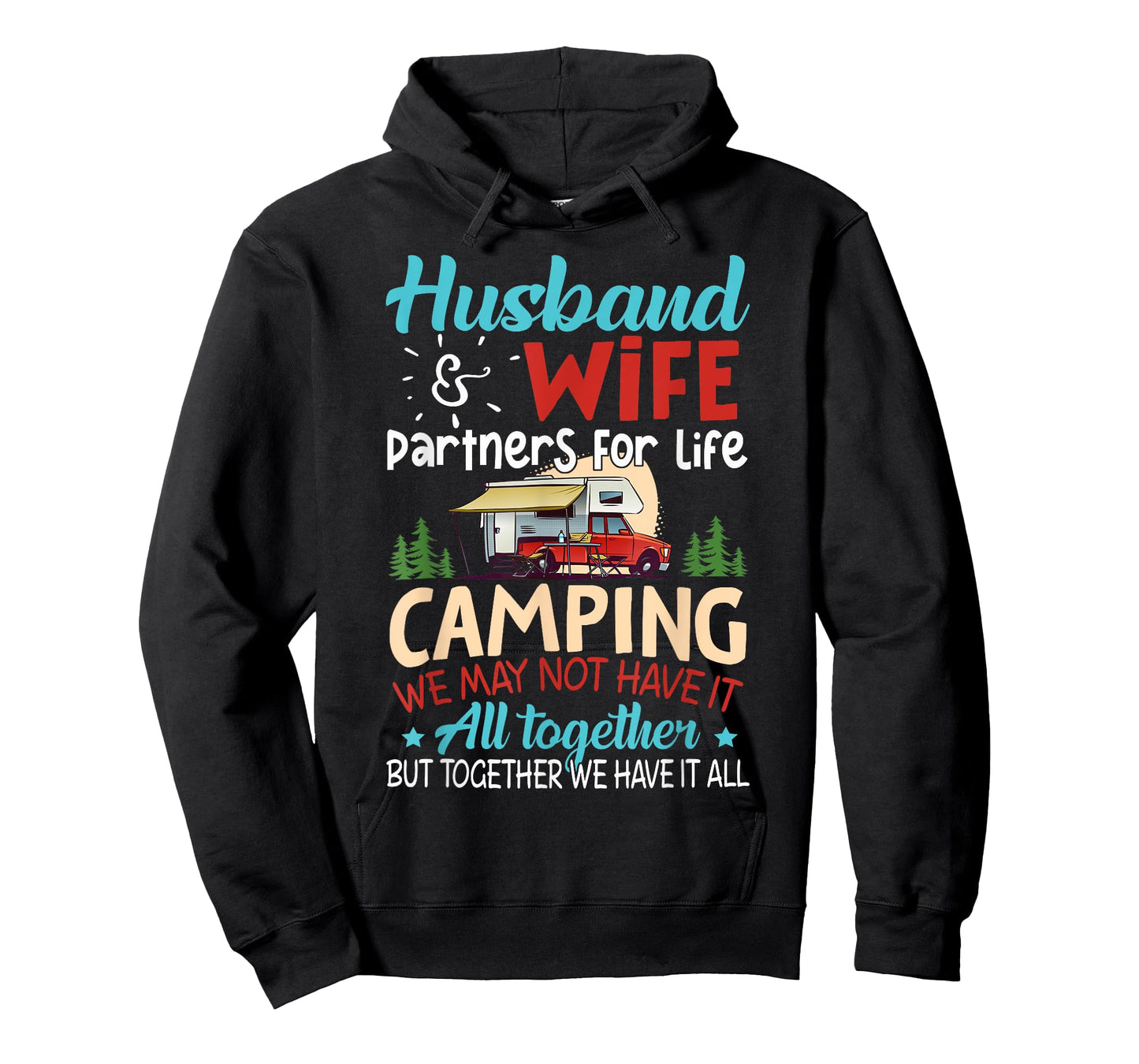 Husband and Wife Camping Partners For Life Camping T-Shirt