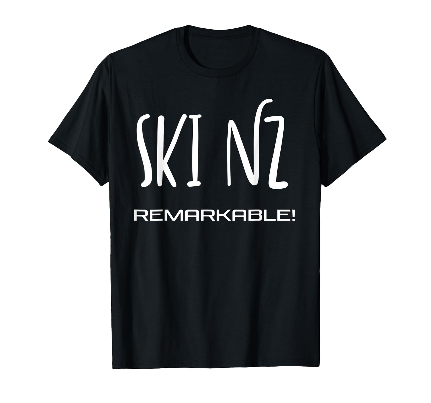 Ski New Zealand - the Remarkables Queenstown Text Design T-Shirt