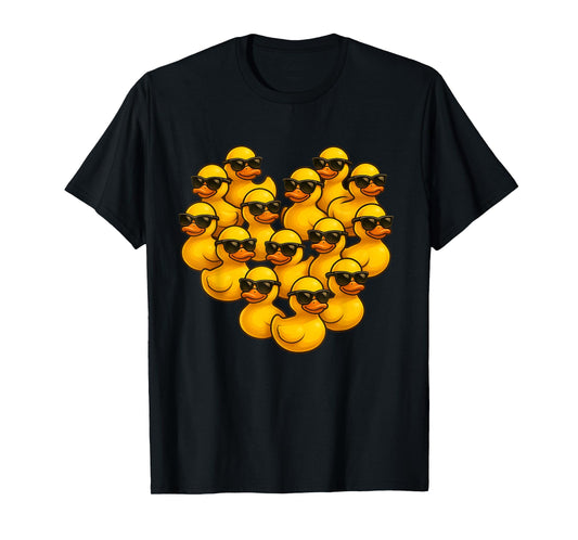 funny duck pajamas for women men kids Duck heart Symbol Love T-Shirt