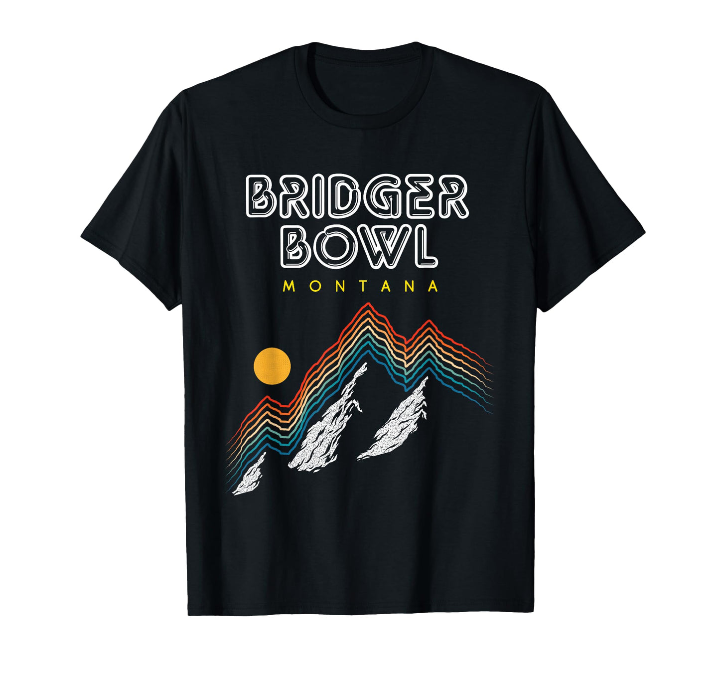 Bridger Bowl, Montana - USA Ski Resort 1980s Retro T-Shirt